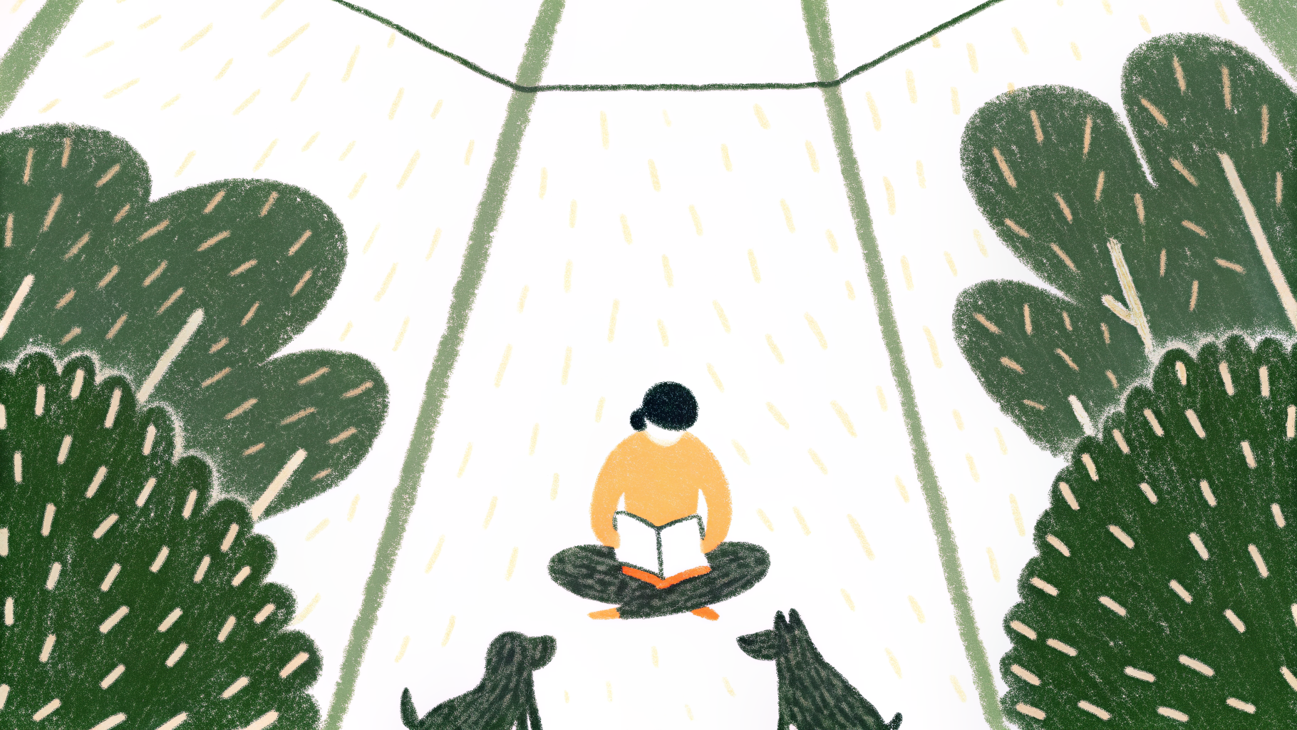 Person thoughtfully considering dog adoption