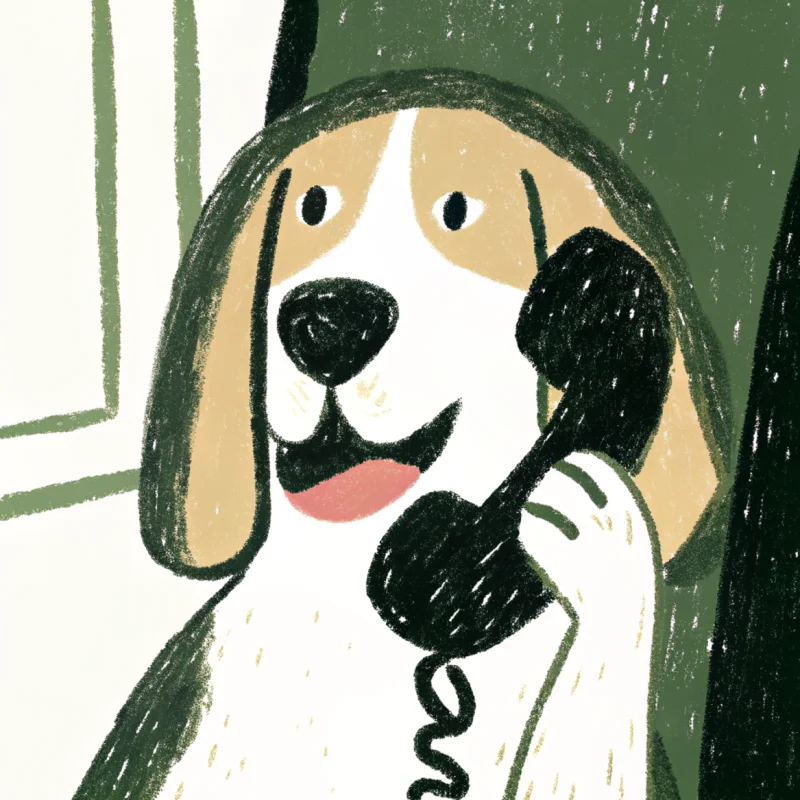 Friendly beagle ready to help