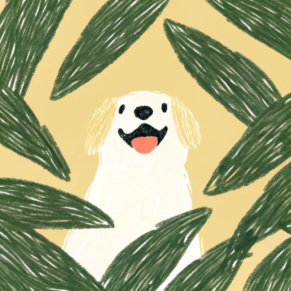 Happy dog illustration